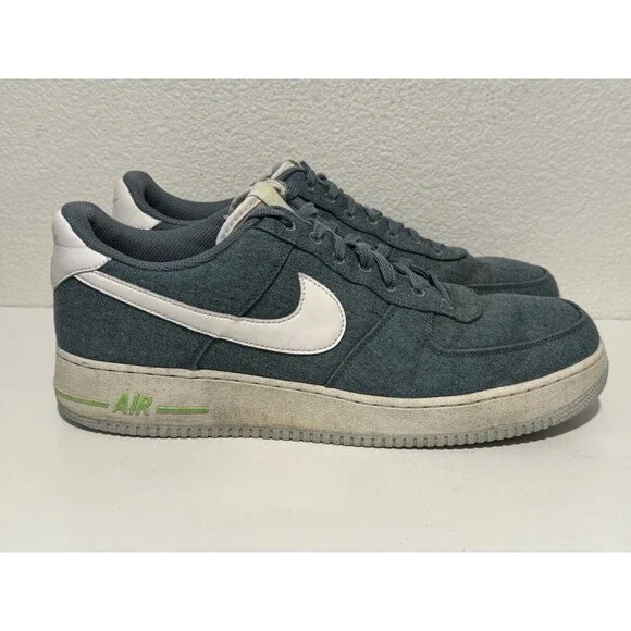 Nike Mens Air Force 07 Shoes Sz 14 Sneakers Recycled Canvas Blue